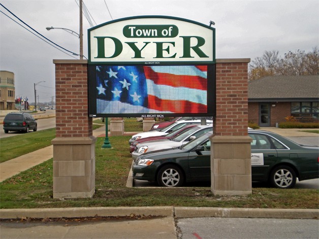 A monument, digital sign in a parking lot, representing how one can benefit from calling a Joliet, IL sign company.