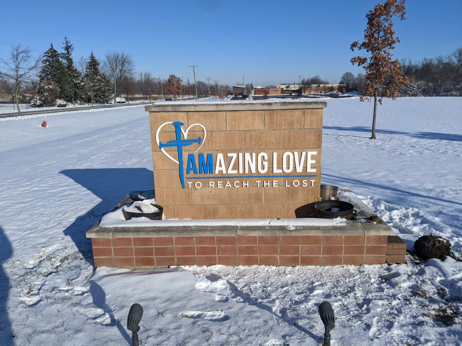 Amazing Love Joliet Monument Sign.
